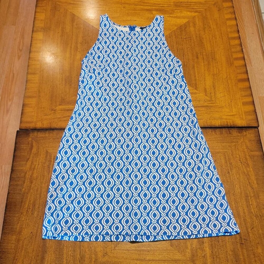 Ann Taylor Blue & White Shift Dress
